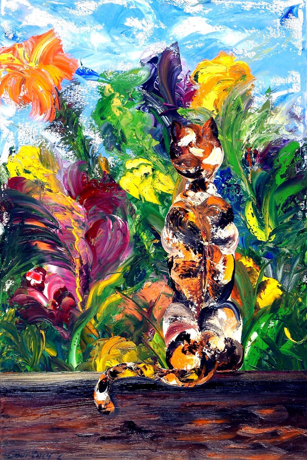 Haven Sent Winter Haven Florida BayView Abstract Fine Art Original Painting by American Artist Kris Courtney