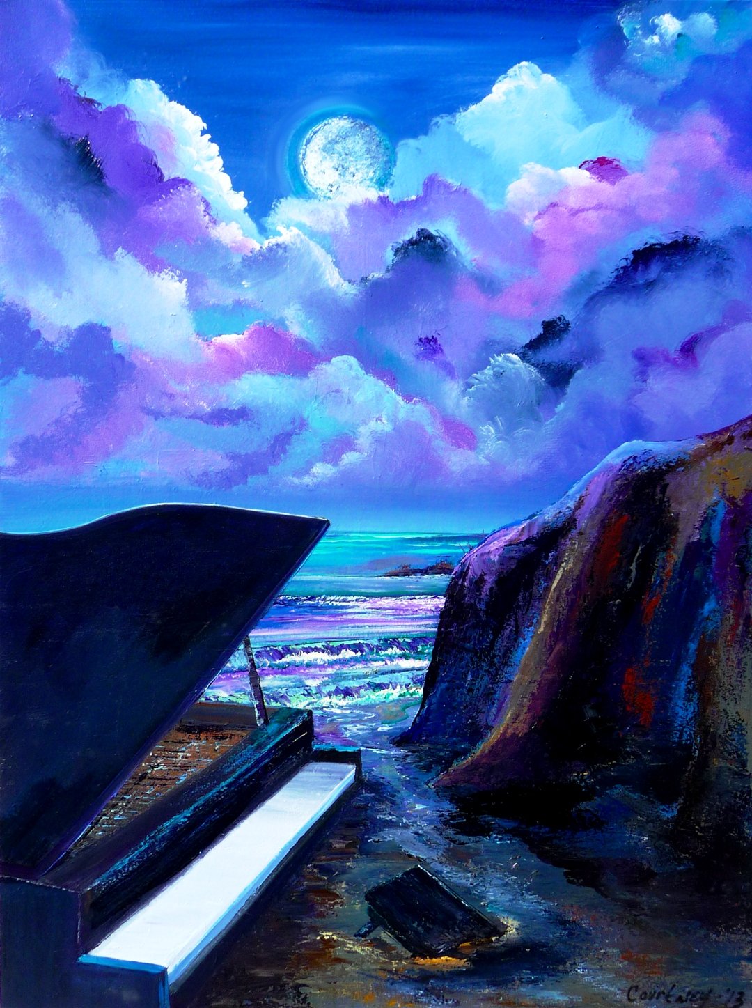 Accidentals Accidentals - Fine Art Original piano painting by American Artist Kris Courtney